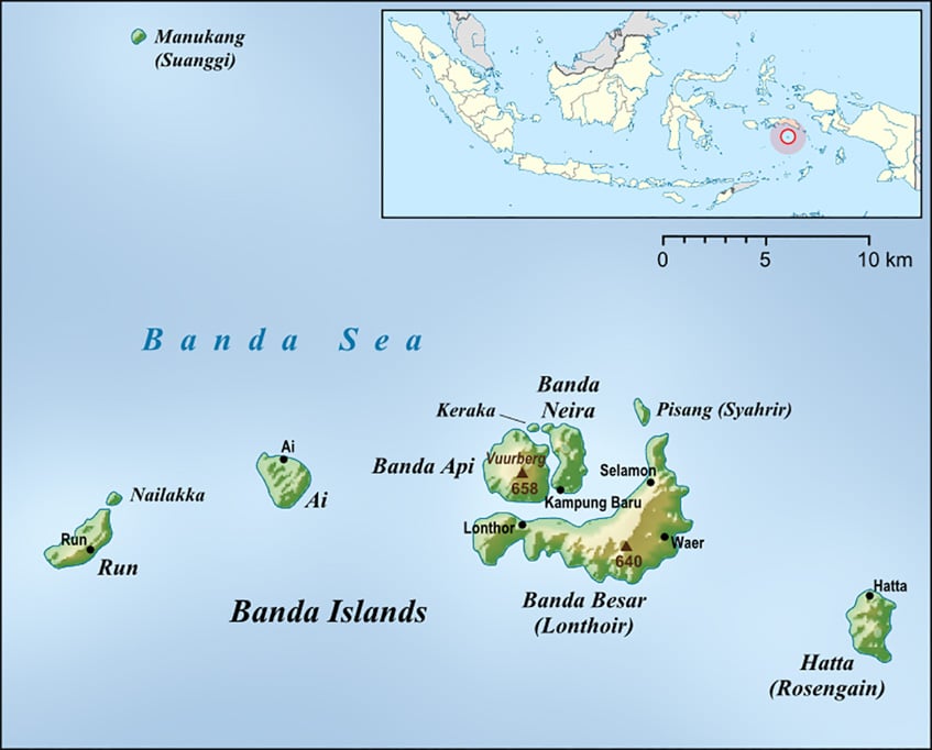 Map of Banda Islands