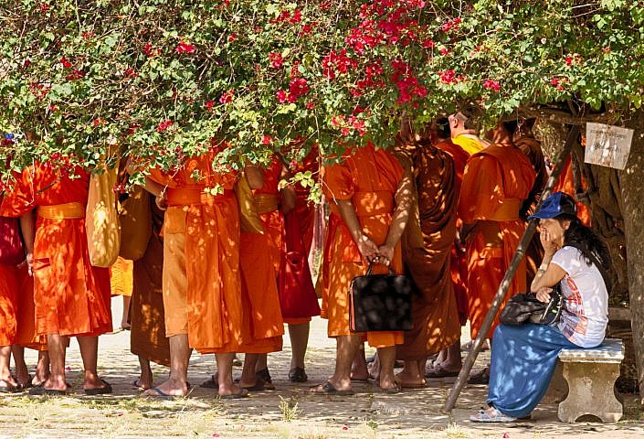 monks on journey